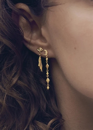 Minola earrings Forgyldt Maanesten 
